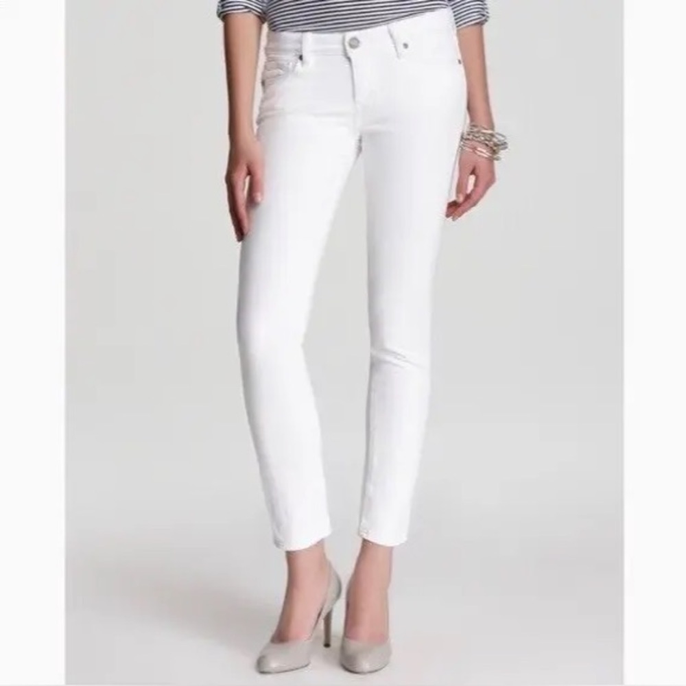 Paige Skyline Ankle Peg Jeans In Optic White